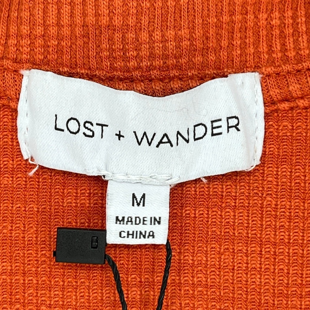 Lost + Wander Orange Ribbed Sleeveless Collared Bodysuit Y2K Inspired‎ M NWT - Picture 4 of 7